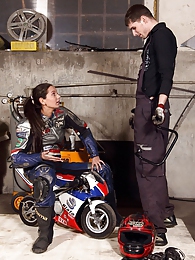 KiloPics presents: Shy teenage biker chick fucks the horny mechanic hardcore