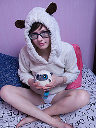 KiloPics presents: Innocent teen cutie does something really naughty to her daddy before bedtime and she really seems to like it