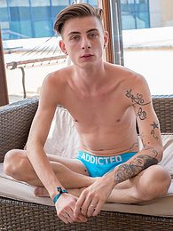 KiloPics presents: Super horny French twink Jerome James exposes his erect cock