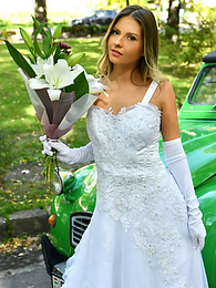 KiloPics presents: Naughty bride Rebecca Volpetti takes a photographer assistant's stiff dick