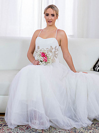 KiloPics presents: Blonde bride Anna Khara has sex with the groom and a photographer at once