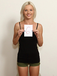 KiloPics presents: Blond hungarian teen Zazie Skymm gets completely naked during a solo shoot